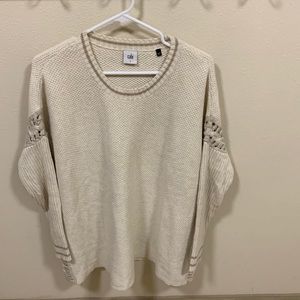 Cabi slip stitch oversized woven sweater